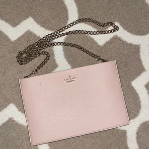 Kate Spade Chain Crossbody! Pink with gold chain!